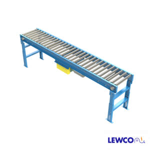 Model BDLR19 is a minimum pressure accumulation conveyor which can provide an economical means of accumulating products with minimal back pressure. This conveyor can be supplied with close roller centers, and is a reliable choice for package, carton or tote handling applications.