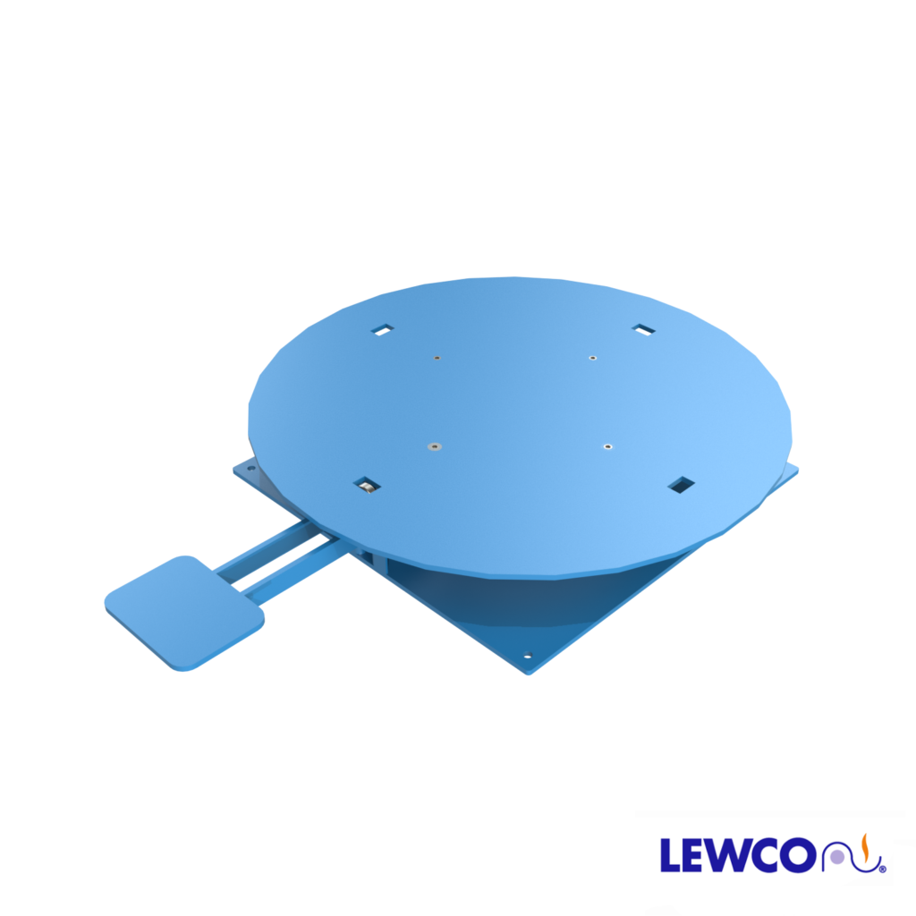 Model LPT is a heavy duty turntable that can be used for loading or unloading pallets, tote pans and boxes. In assembly or repair operations it provides convenient access to all sides of the equipment.