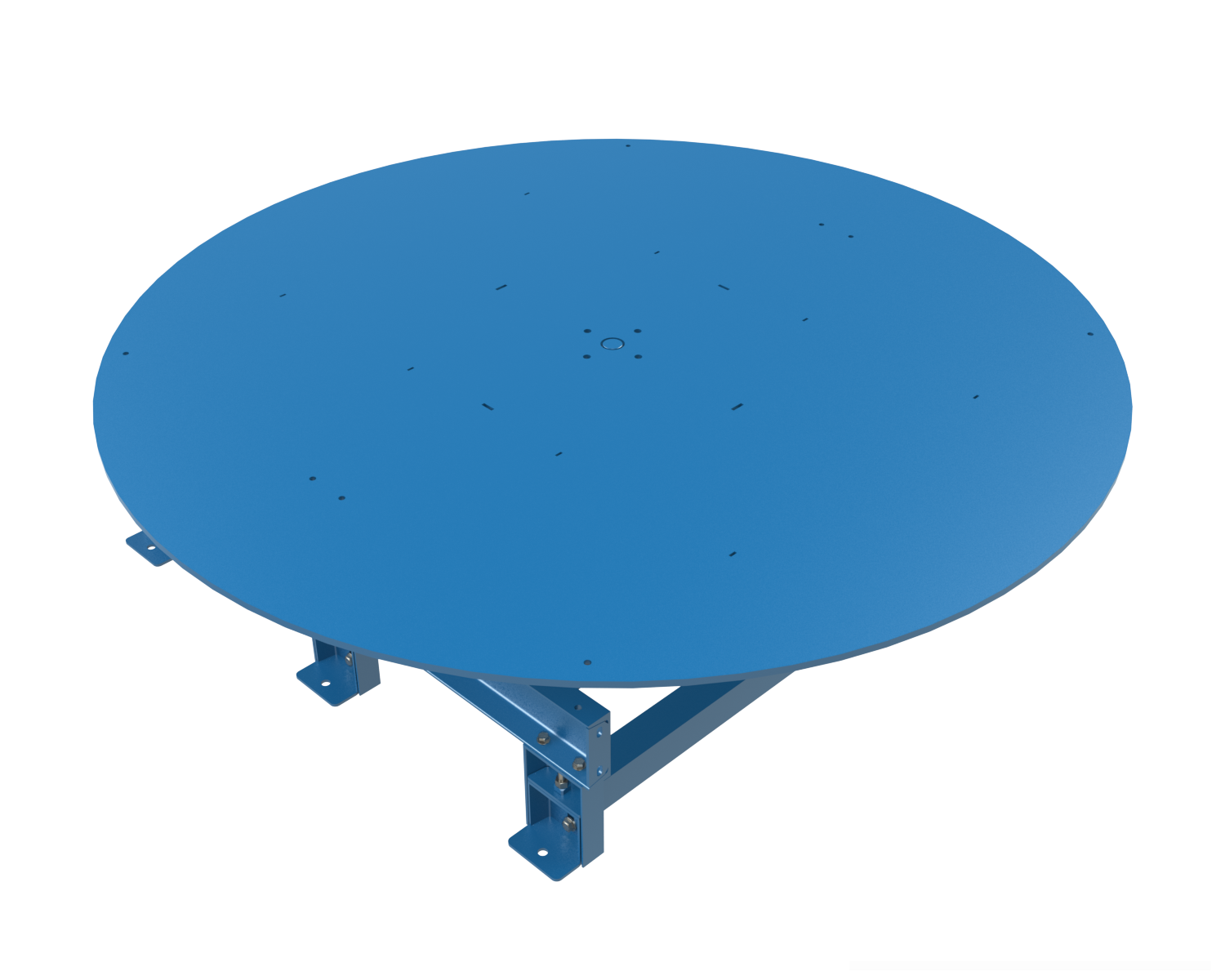 The Model NPT Turntable can be used for loading or unloading pallets, tote pans and boxes. Hand operated, it turns easily to provide convenient access to all sides of the equipment.