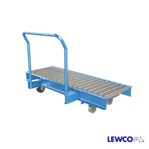 Model PTTC19 is a medium duty manual transfer car and is typically used to transfer products across an aisle way in parallel conveying lines.