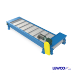 Steel Hinge Belt Conveyors are available in a variety of configurations (Z, L, P, H) and with a variety of incline angles. Designed for heavy duty use, they are typically configured for use in machining or stamping applications for part or scrap removal.