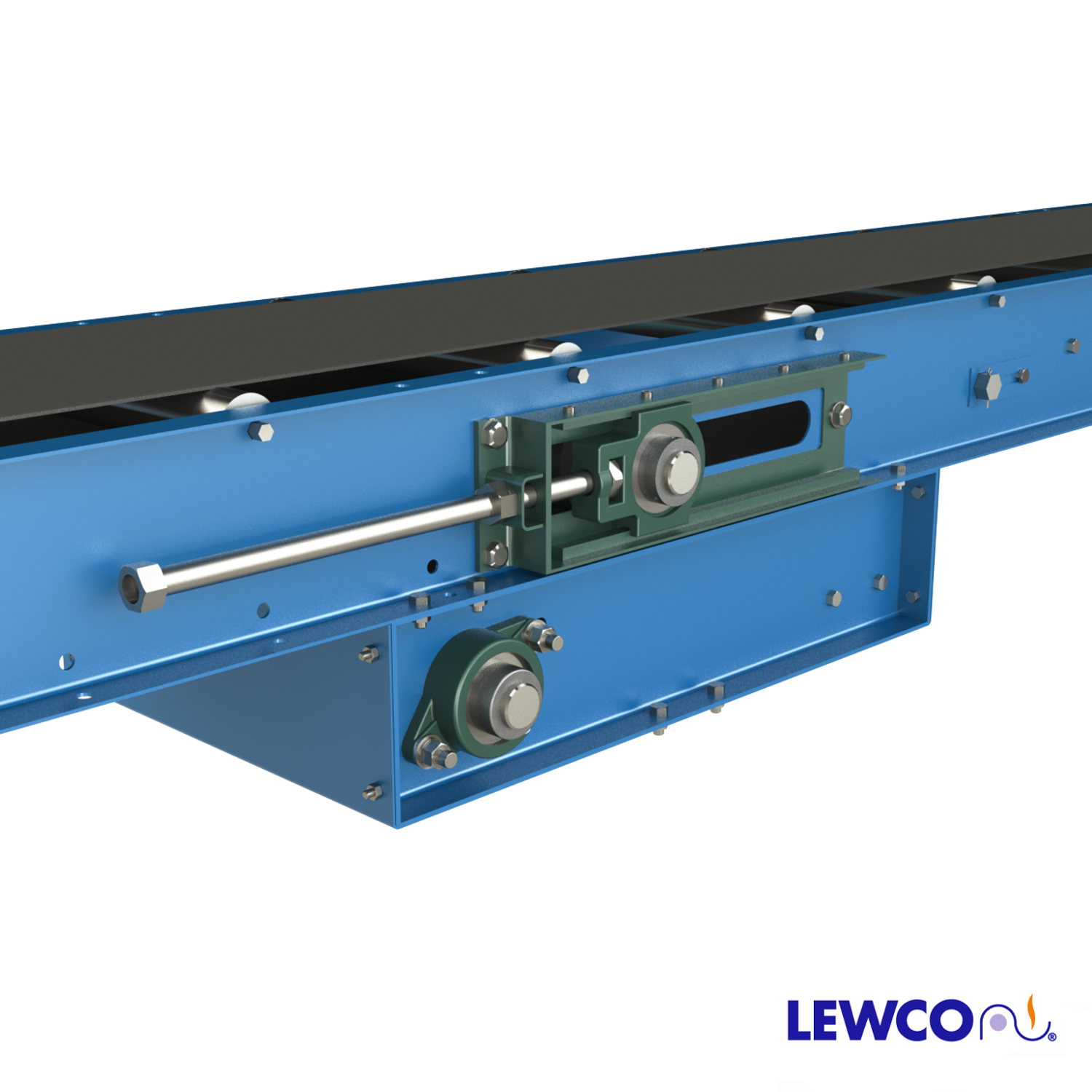 Belt Conveyor with Auxilary Take-Up Device – Lewco Conveyors