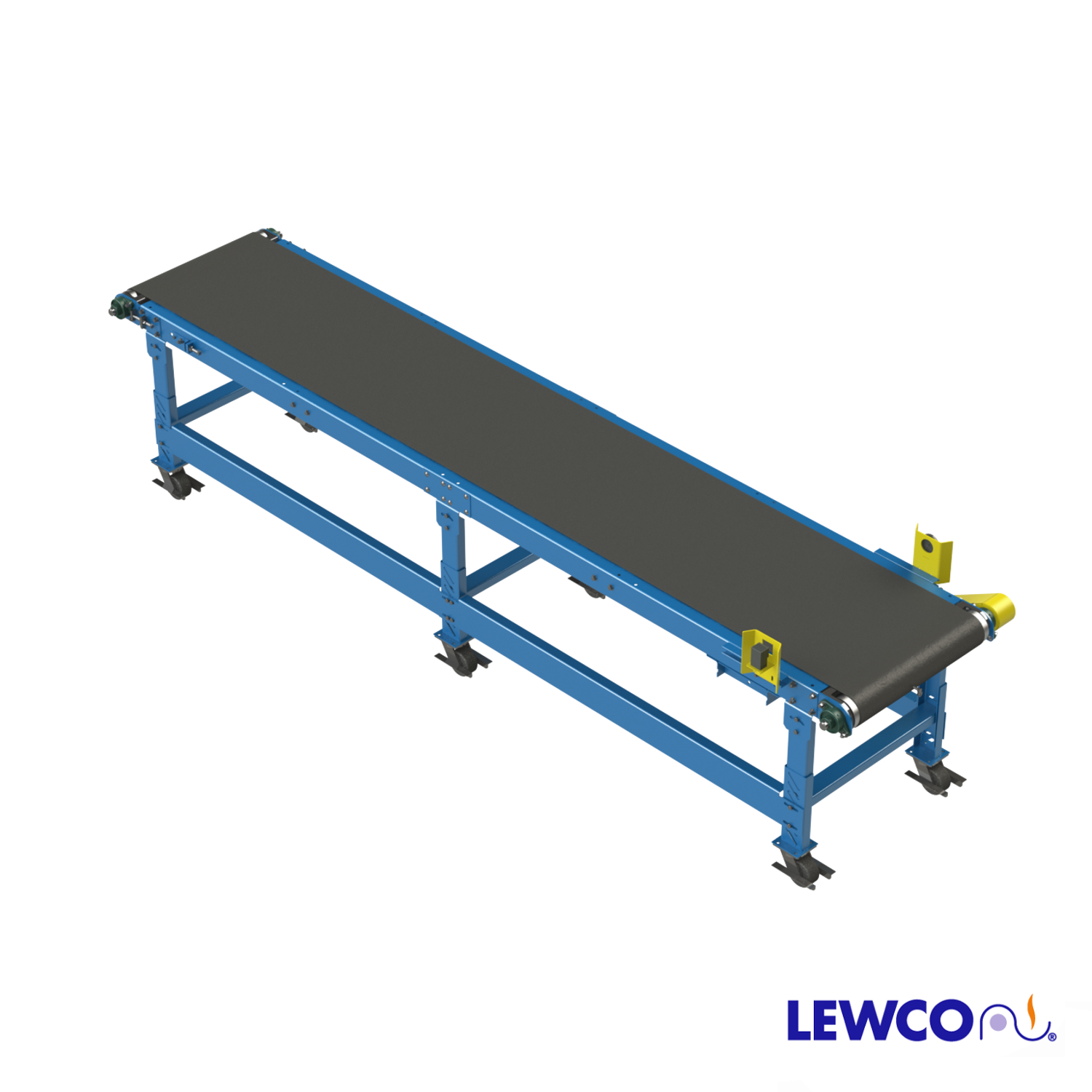 Belt Conveyor with Caster Support Kit, Variable Speed Drive, and