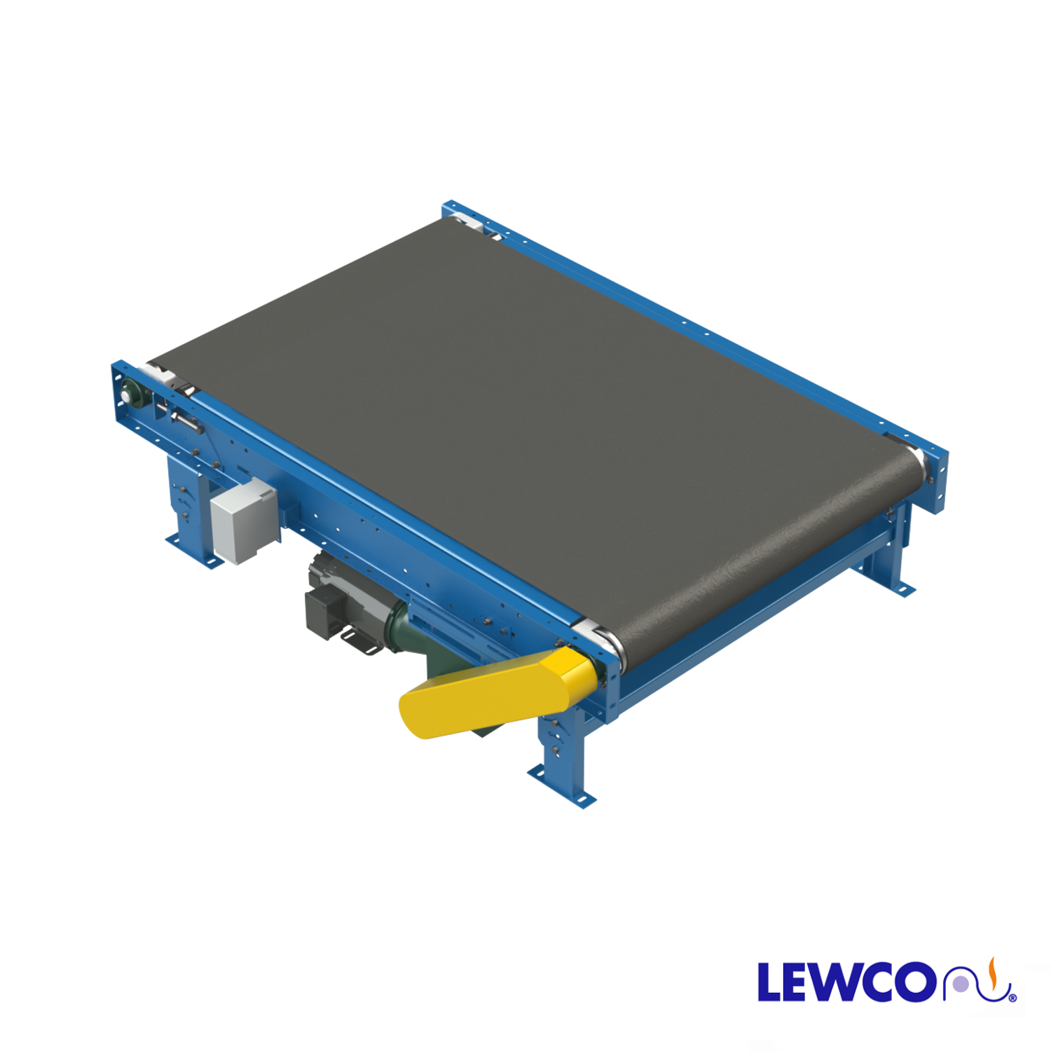 Belt Conveyor with Chain Guard Set Low Lewco Conveyors