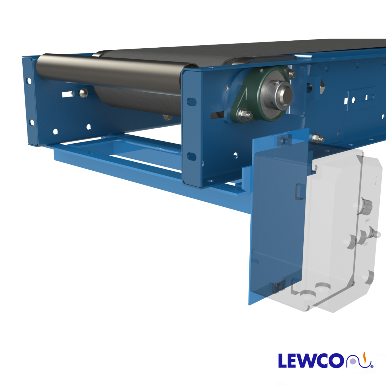 Belt Conveyor with Motor Control Bracket Lewco Conveyors