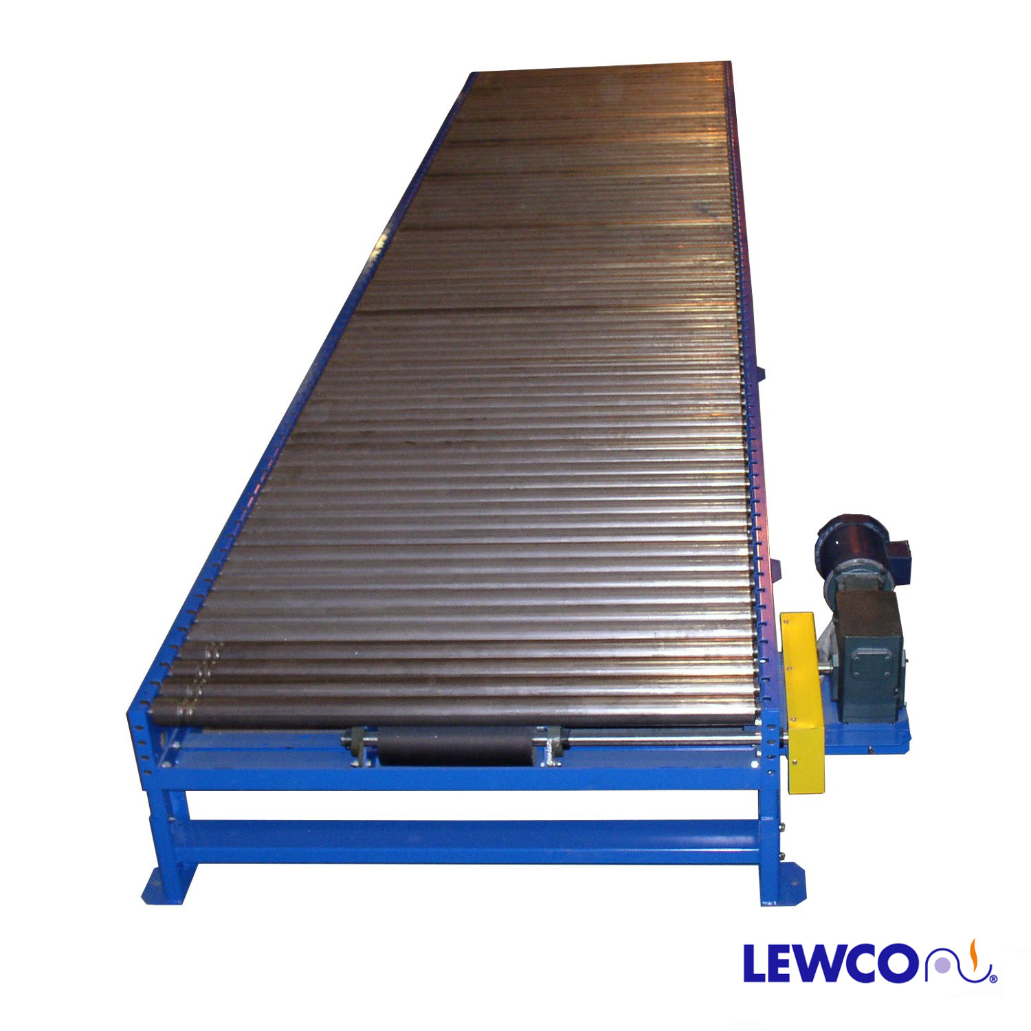 Belt Driven Live Roller Conveyor with 1.9″ Diameter Rollers Lewco