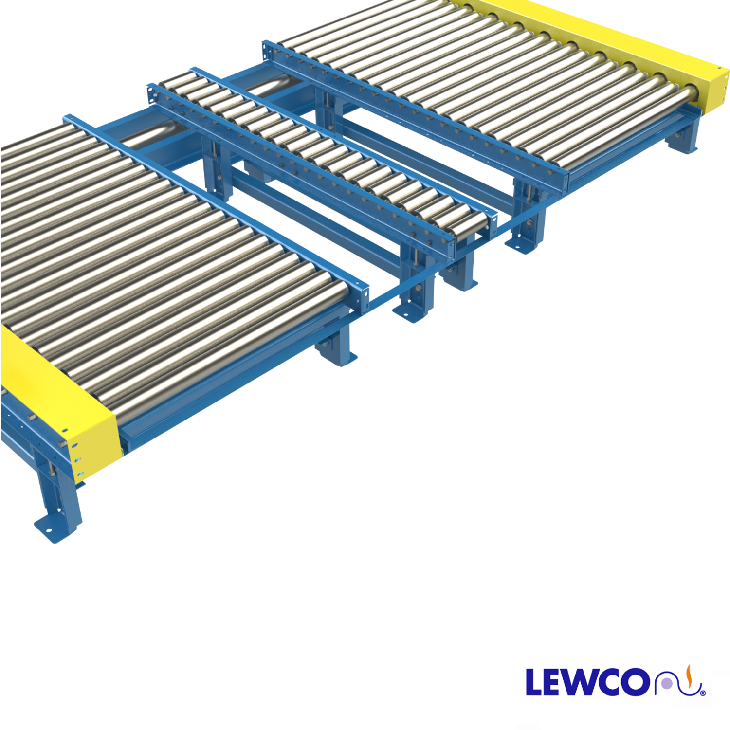 Chain Driven Live Roller Conveyor with Fork Truck Access From Conveyor ...