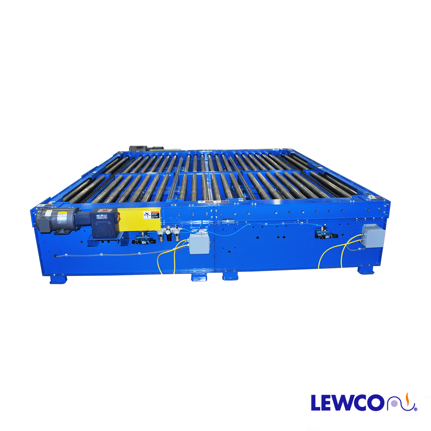 Chain Roller Conveyor with Cross Conveyor Chain Transfer Lewco Conveyors