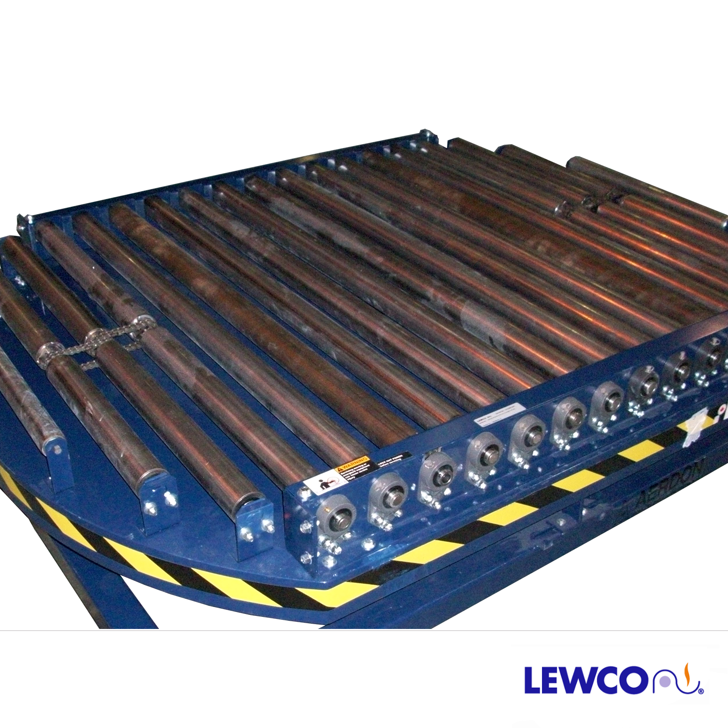Chain Roller Turntable, CDLR with Flange Bearing Rollers Lewco Conveyors