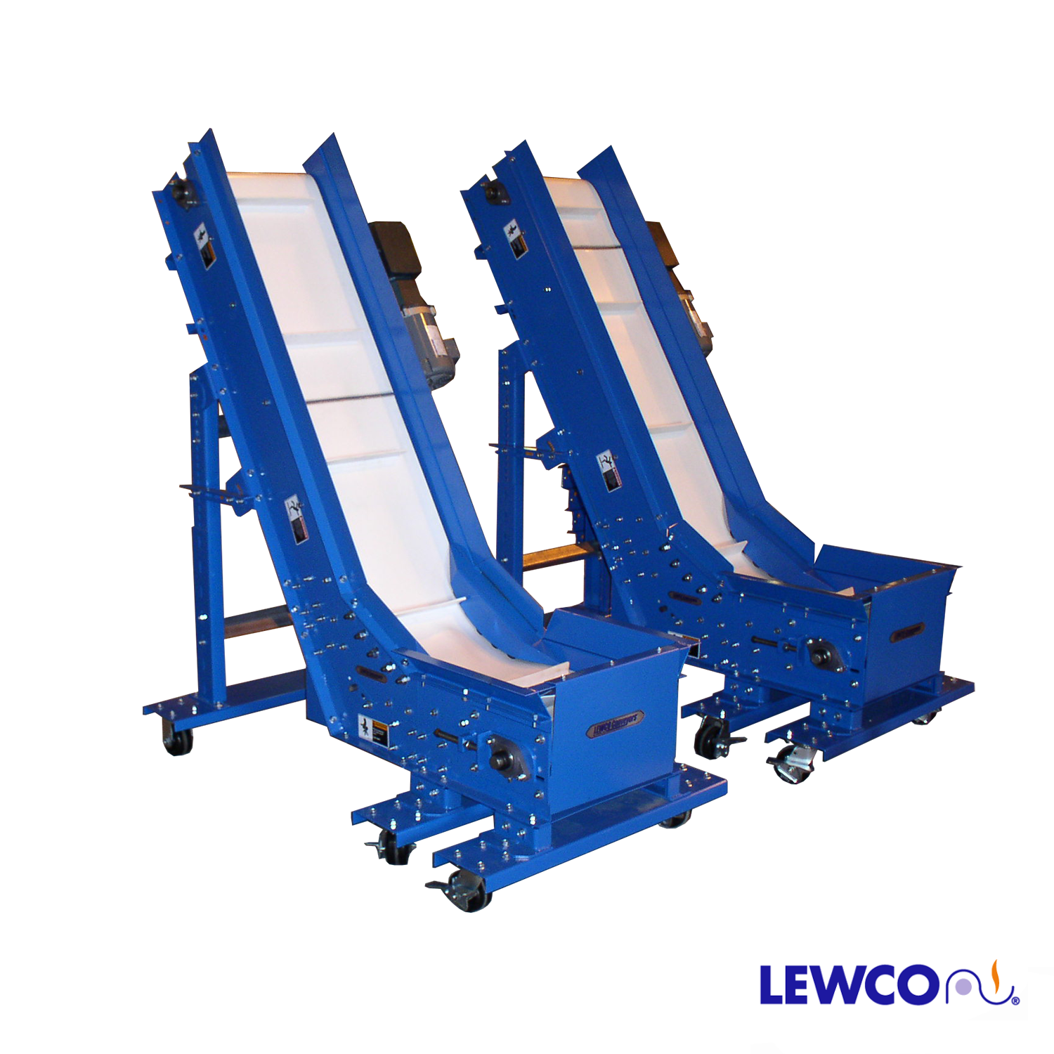 Cleated Incline Belt Conveyor, Portable – Lewco Conveyors