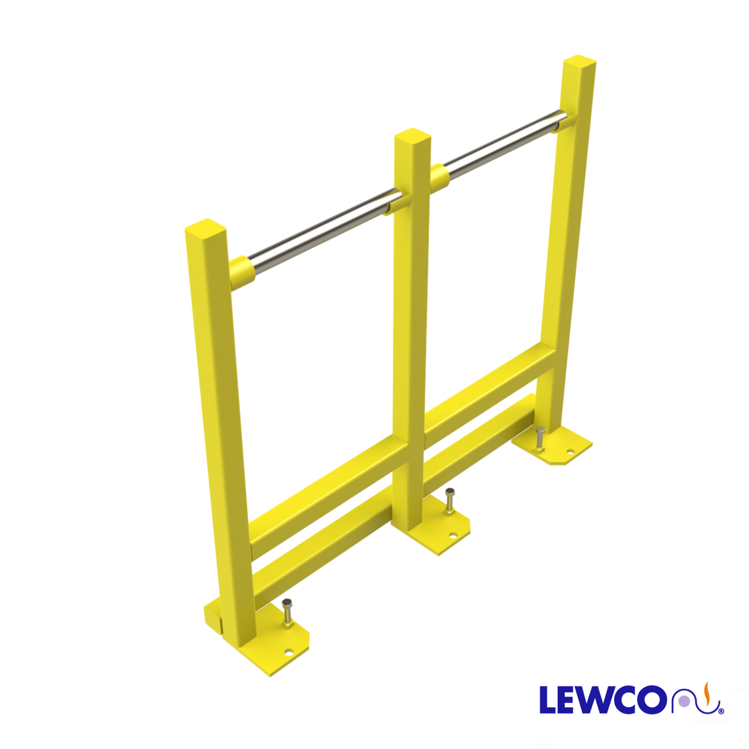 Conveyor End Stop for Totes with Removable Cross Bar Lewco Conveyors