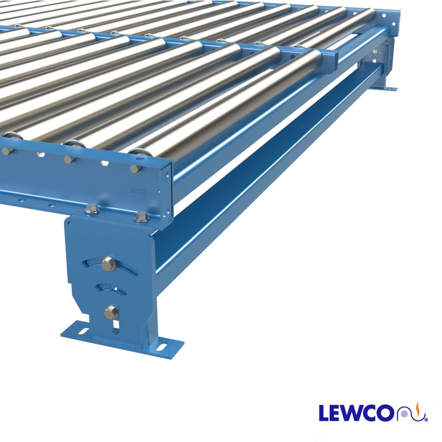 Conveyor Support for Wide Conveyor with Pivot Mounting Plate – Lewco ...