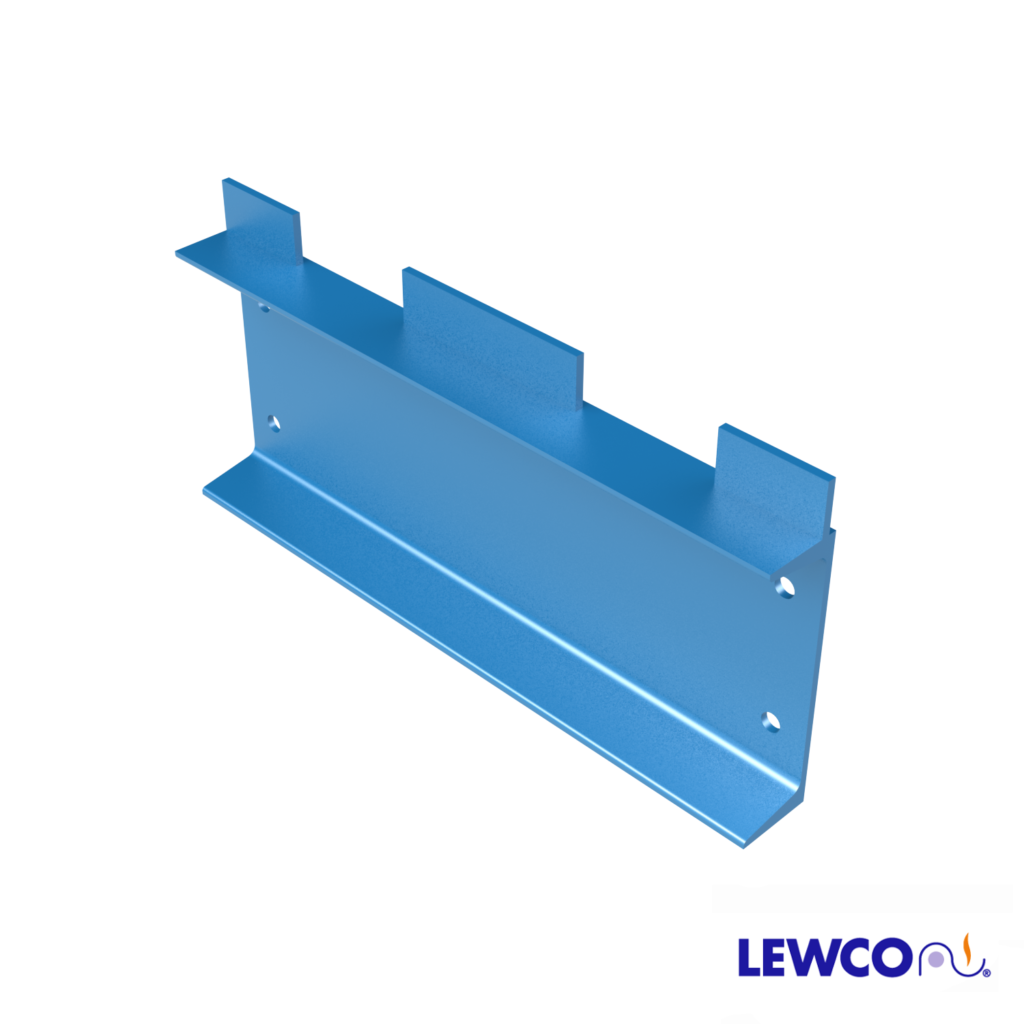 Model ESTOP3 channel end stop is commonly used to stop product on a gravity conveyor lines that will be loaded or unloaded with a fork truck.