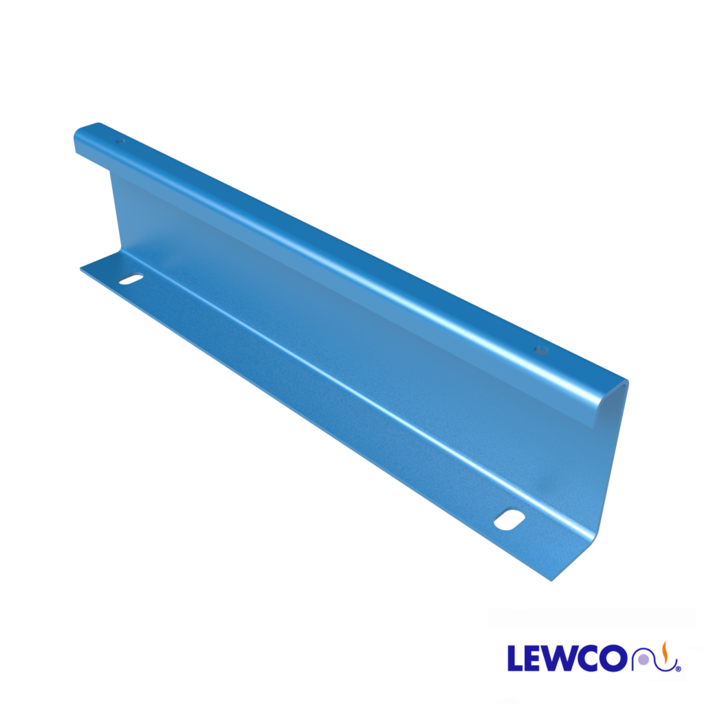 Model GFS12 channel guardrail can be used to guide product on a gravity or powered conveyor line.