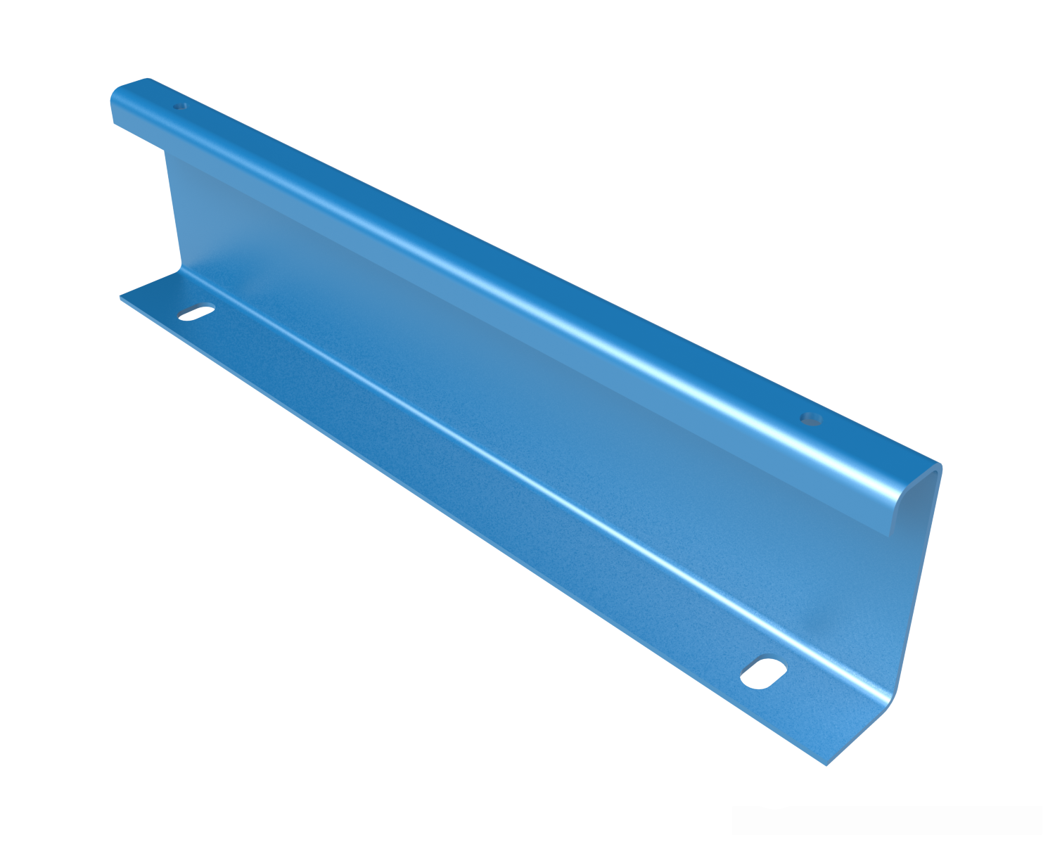 Model GFS12 channel guardrail can be used to guide product on a gravity or powered conveyor line.