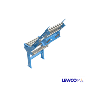 This hinged conveyor provides an opening for convenient access to either side of a conveyor line. Low maintenance design, can be easily adjusted to lift with a minimal amount of effort.