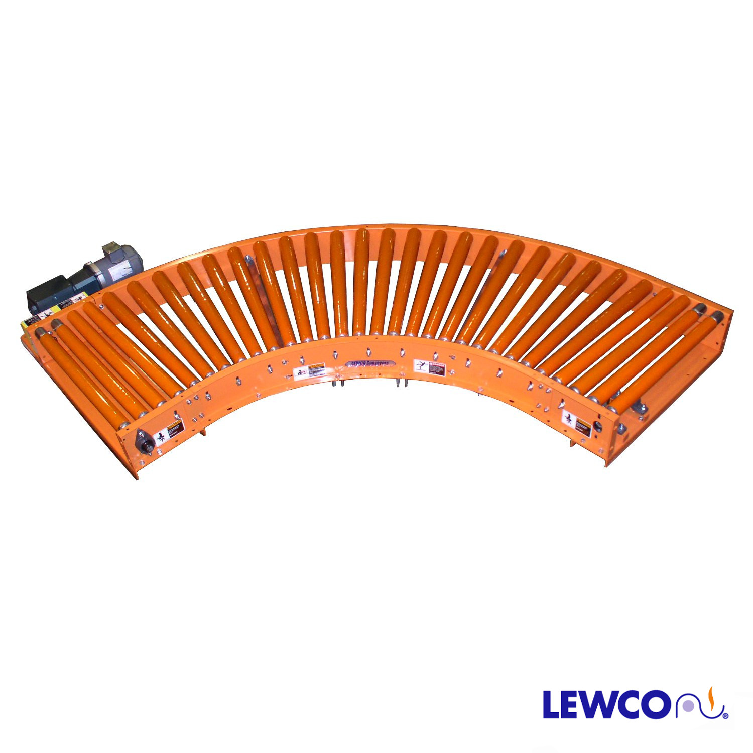 Medium Duty Tapered Live Roller Curve with Urethane Rollers Covers