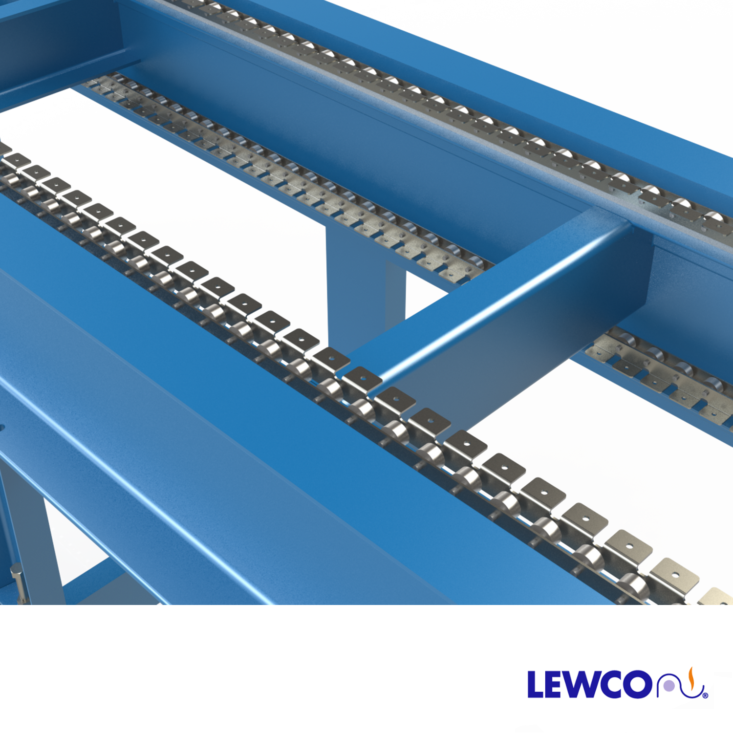 Slat Conveyor With 1.50″ Pitch Chain – Lewco Conveyors