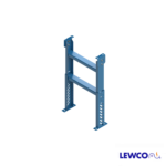 SPH model heavy duty, stationary ”H” style floor supports are easily adjusted and anchored. These supports feature a top pivot plate for applications requiring the conveyor to be set on an angle.