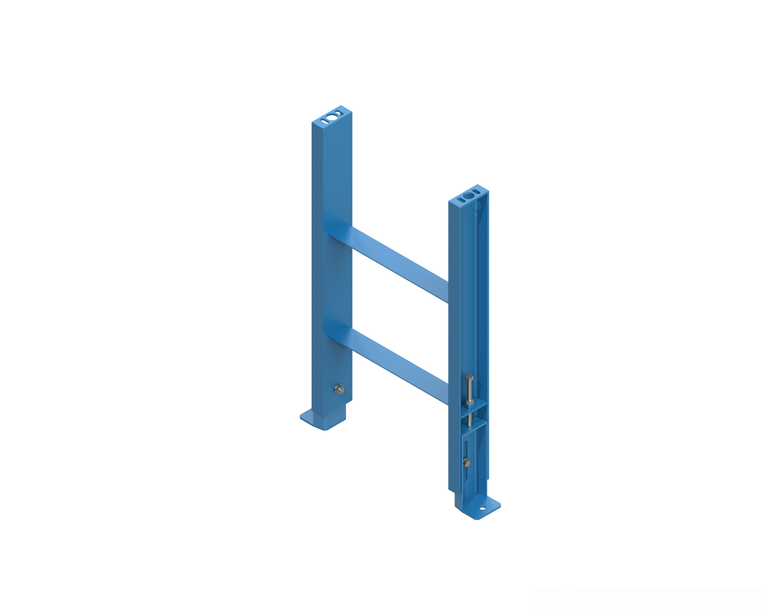 SPSJ4 model heavy duty, structural steel, stationary jack bolt style floor supports are easily adjusted and anchored. These supports feature a fixed top pivot plate for applications requiring the movement of heavy loads.