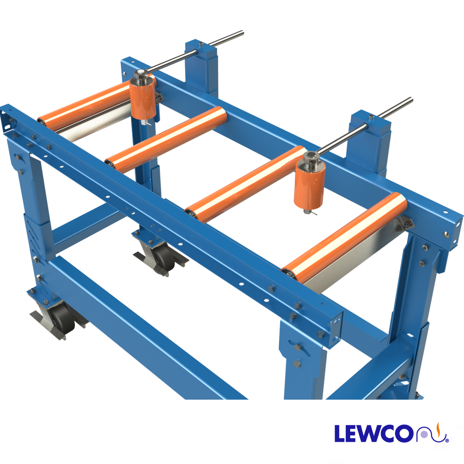 Urethane Covered Manually Adjustable Side Rollers Lewco Conveyors
