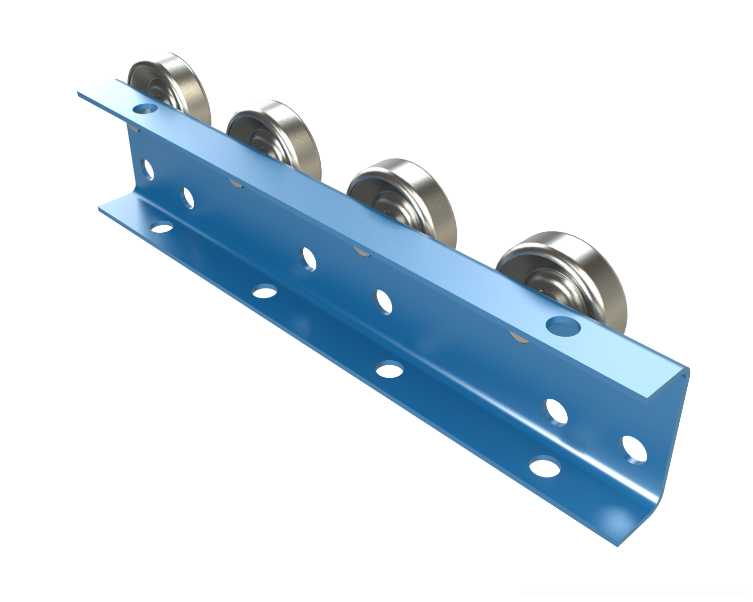 Wheel Rail Conveyors provide an economical means of conveying products in flow racks and other gravity applications. WRC is medium duty rail that can be utilized as a tote, box, or carton rail.