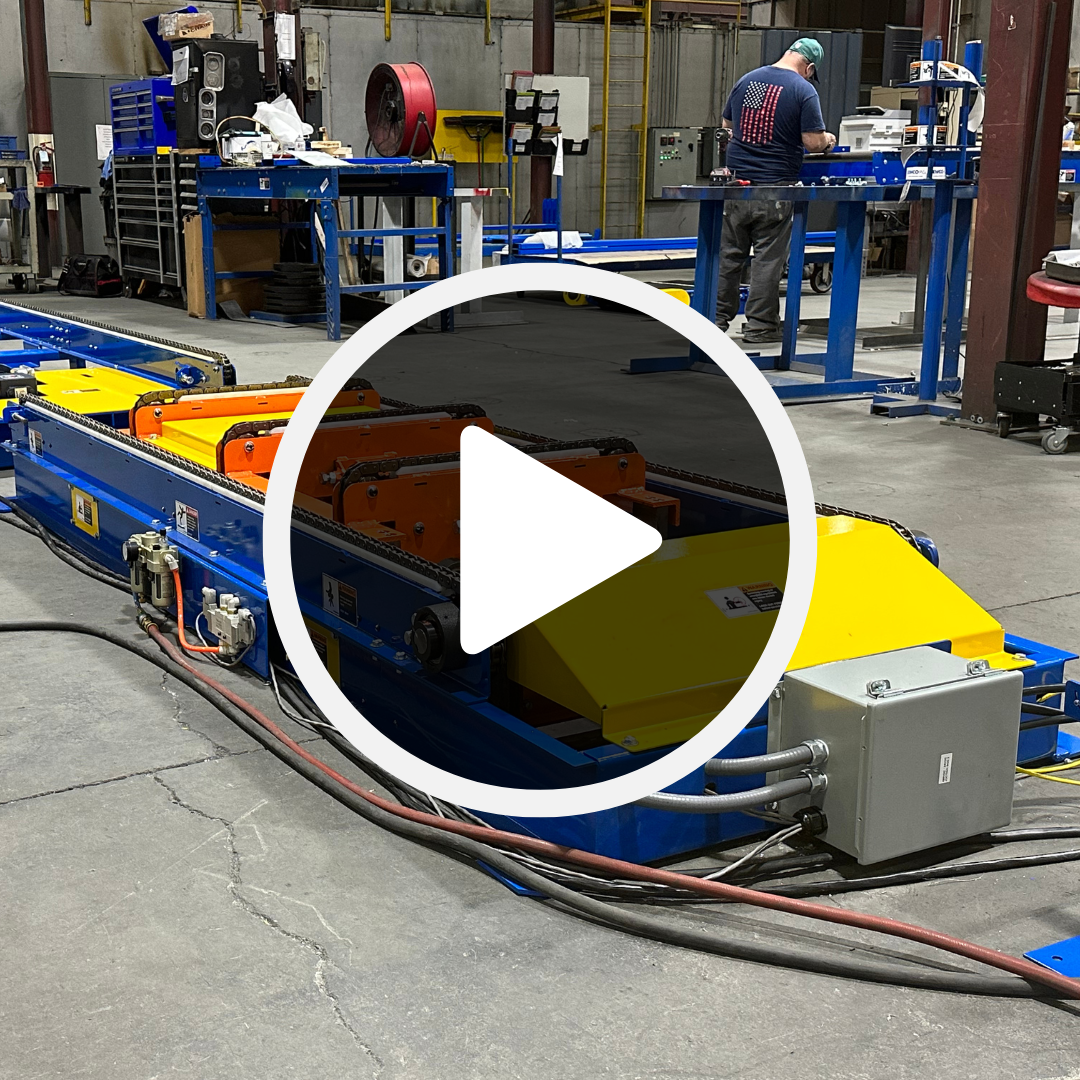 Multistrand Chain Conveyor with a 90-degree Pop-Up Transfer, Video Thumb