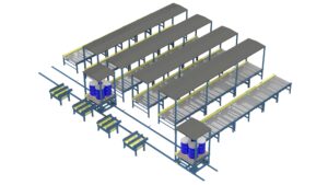 Chain Driven Roller Conveyor System Rendering
