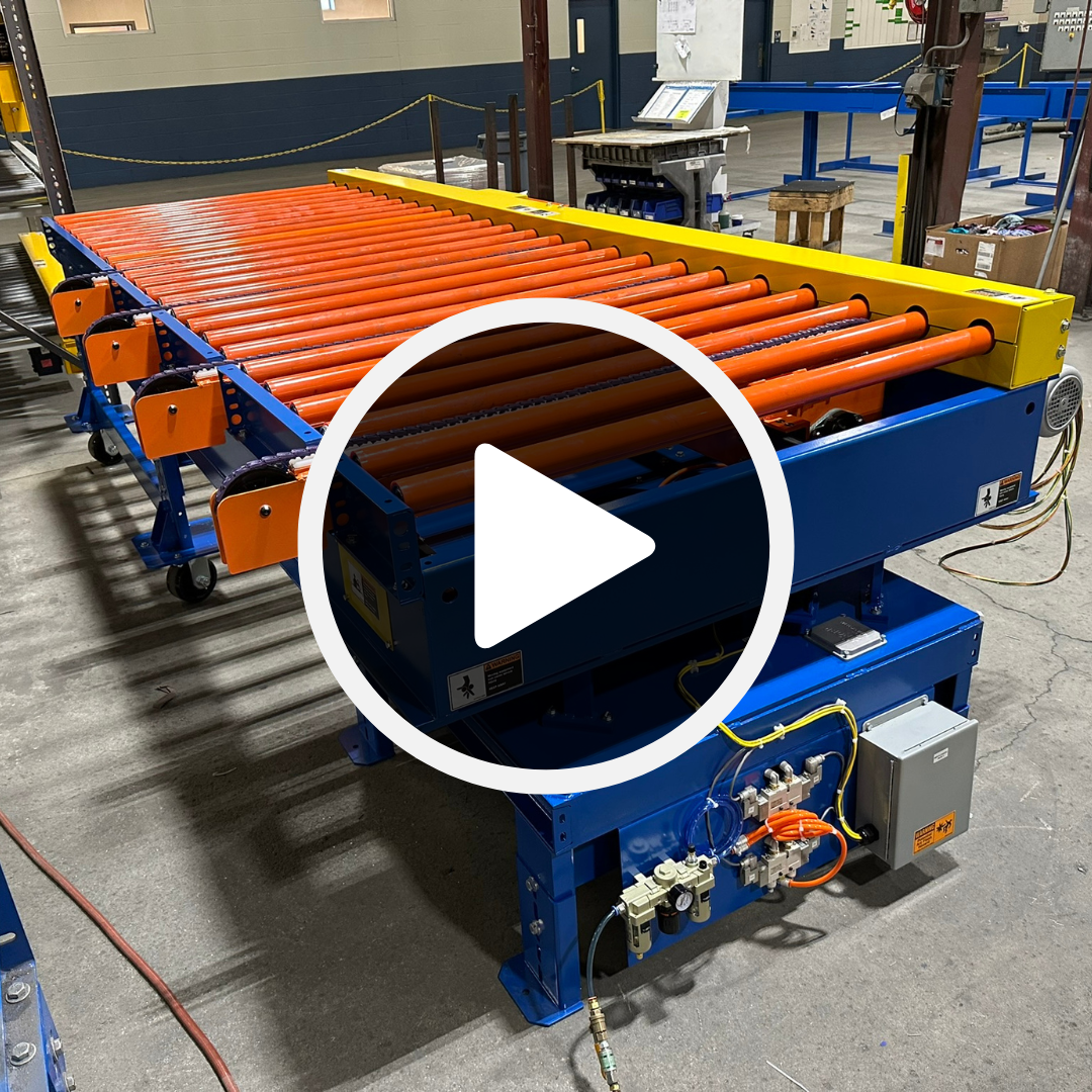 Pivoting CDLR Conveyor w Pop-Up Belt Transfer