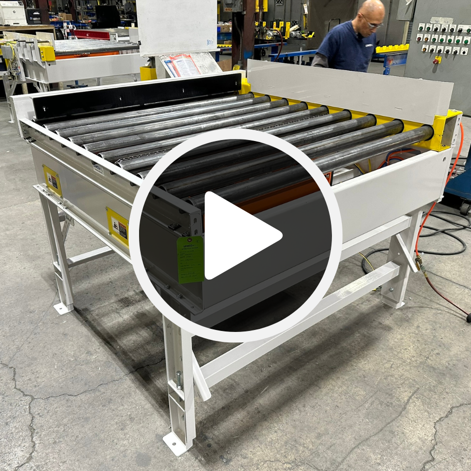 4000 lb. Capacity Transfer with Chain Driven Roller Conveyor