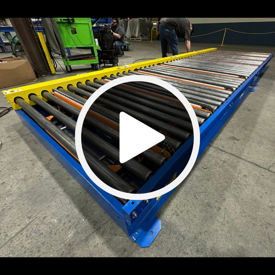 Chain Driven Live Roller Conveyor with Transfer