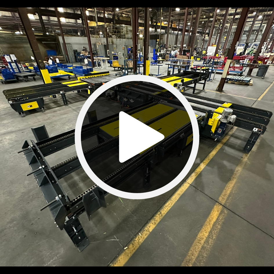 Heavy Duty Multi Strand Chain Conveyor with Pop-Up Roller Transfer